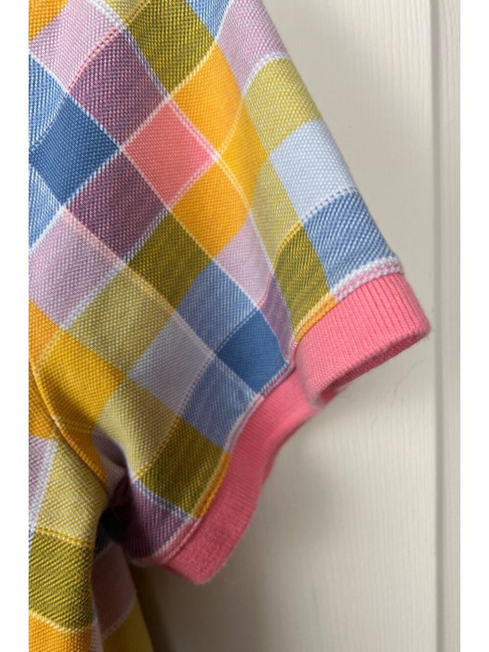 Lands' End Pastel Plaid Golf Shirt - Picture 3 of 12